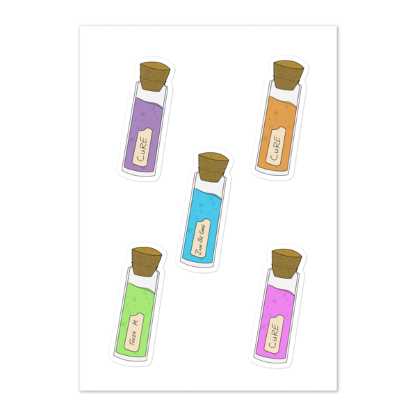 Vials and Vials of Cures Sticker Sheet