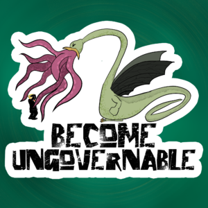 Ungovernable Snallygaster 4"x4" Sticker