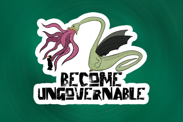 Ungovernable Snallygaster 4"x4" Sticker